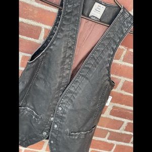 Free people leather vest
